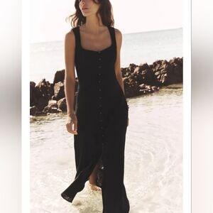 Zara Linen Midi Dress